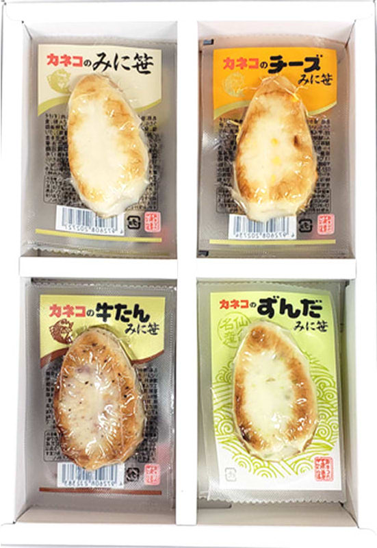 みに笹詰合せ(真空個包装)　4種類各3枚　12枚入　【化粧箱入り】